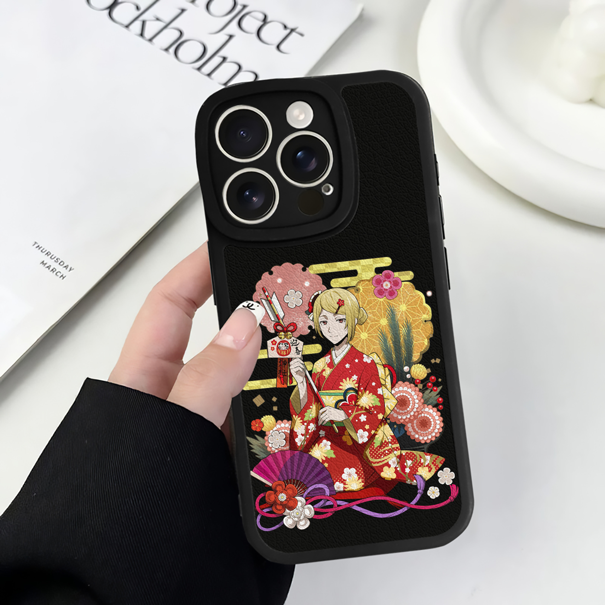 （画像用） 文豪ストレイドッグス Bungo Stray Dogs 【iPhone 16シリーズ対応】シリコンスマホケース（レザー調） 材質：シリコン